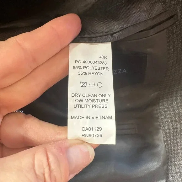 MACY'S MEN'S STORE Andrew Fezza 40R Single Breasted Suit Jacket Sports Coat